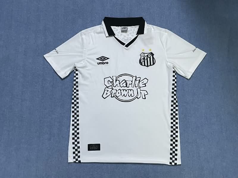 Thailand Quality(AAA) 2025 Santos White Soccer Jersey