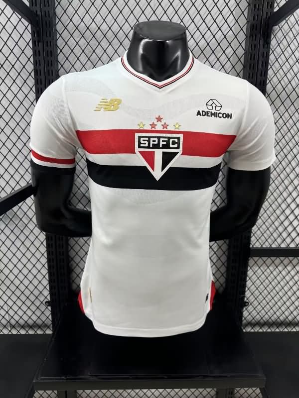 Thailand Quality(AAA) 2025 Sao Paulo Home Soccer Jersey (Player)