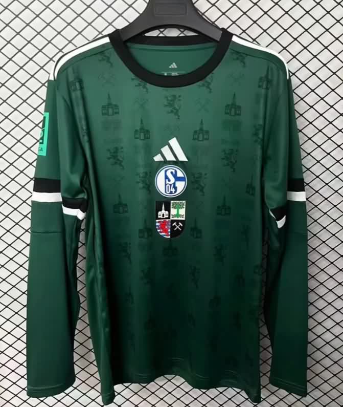 Thailand Quality(AAA) 25/26 Schalke 04 150th Anniversary Long Sleeve Soccer Jersey