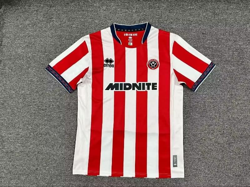 Thailand Quality(AAA) 25/26 Sheffield United Home Soccer Jersey