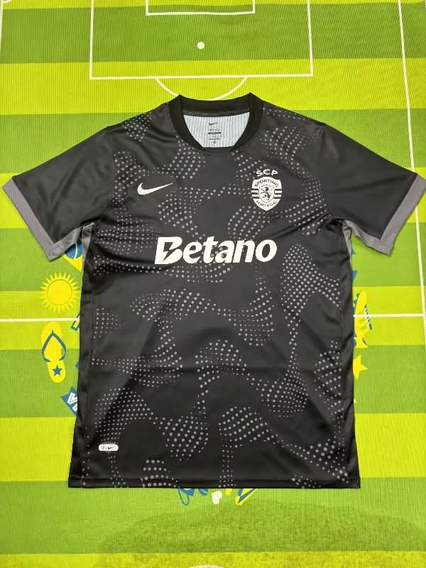 Thailand Quality(AAA) 25/26 Sporting Lisbon Black Soccer Jersey