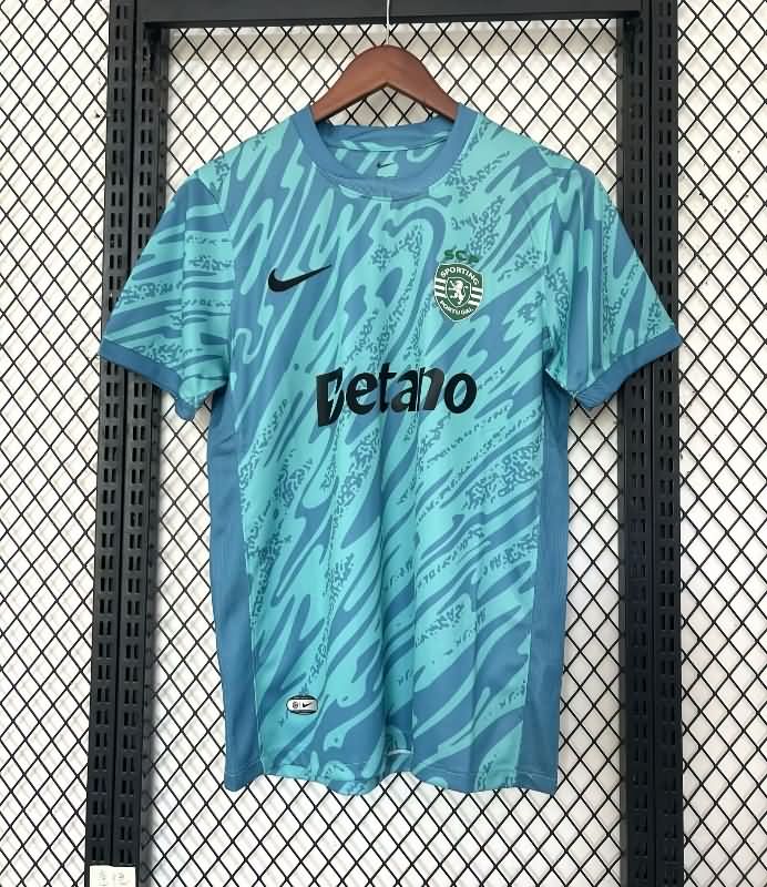 Thailand Quality(AAA) 25/26 Sporting Lisbon Goalkeeper Blue Soccer Jersey