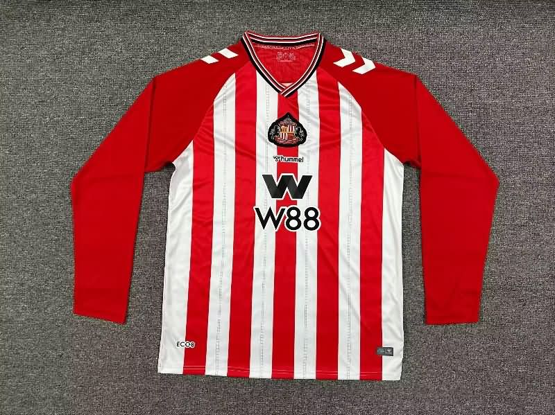 Thailand Quality(AAA) 25/26 Sunderland Home Long Sleeve Soccer Jersey