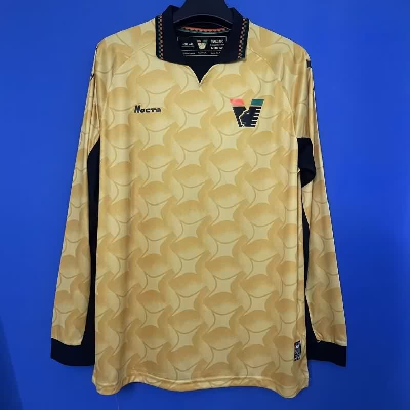Thailand Quality(AAA) 25/26 Venezia Goalkeeper Gold Long Sleeve Soccer Jersey