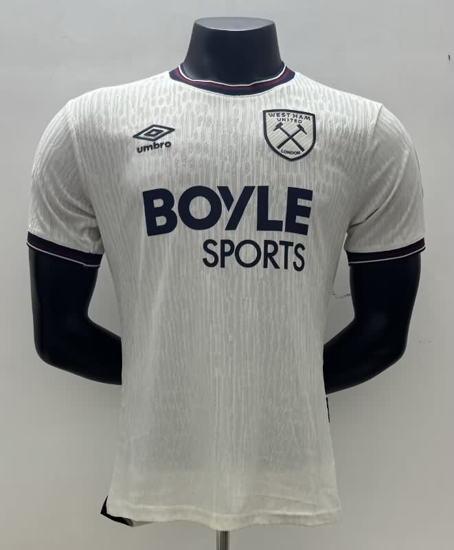 Thailand Quality(AAA) 25/26 West Ham Away Soccer Jersey (Player)