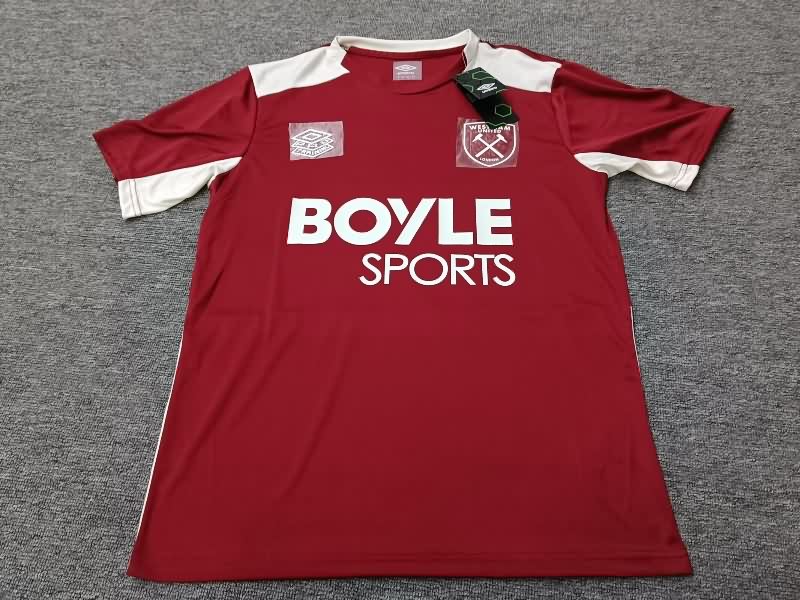 Thailand Quality(AAA) 25/26 West Ham Training Soccer Jersey
