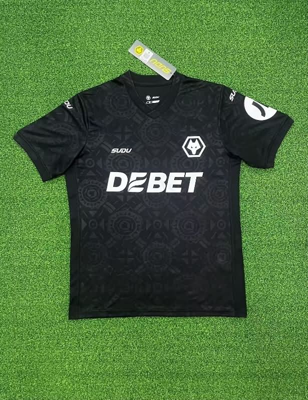 Thailand Quality(AAA) 25/26 Wolves Goalkeeper Black Soccer Jersey