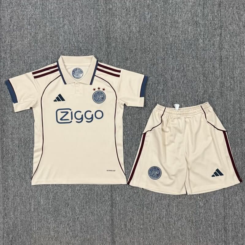 25/26 Ajax Third Kids Soccer Jersey And Shorts