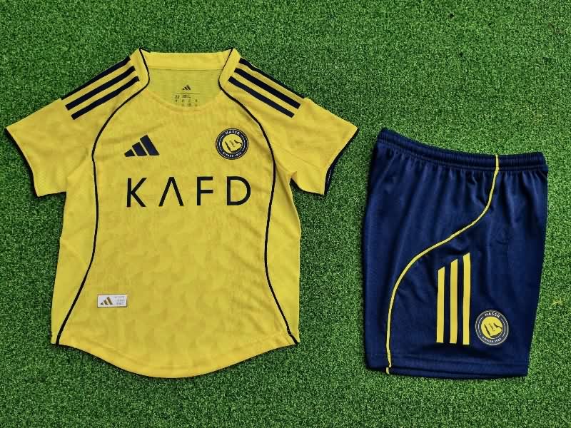 25/26 Al Nassr FC Home Kids Soccer Jersey And Shorts (Player)
