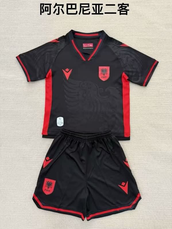 2025 Albania Third Kids Soccer Jersey And Shorts