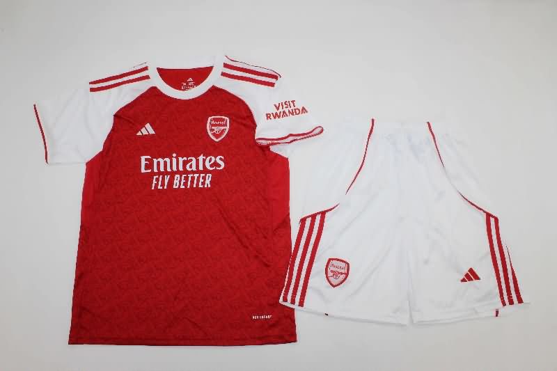 25/26 Arsenal Home Kids Soccer Jersey And Shorts