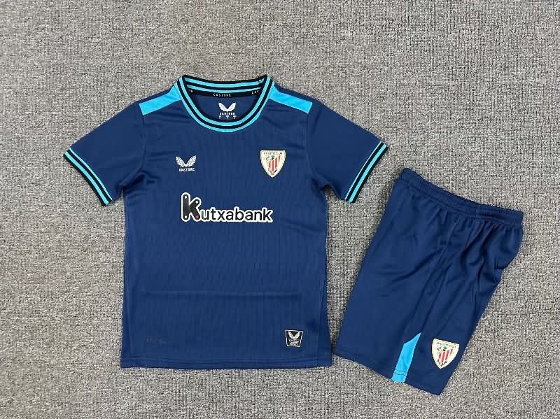 25/26 Athletic Bilbao Away Kids Soccer Jersey And Shorts