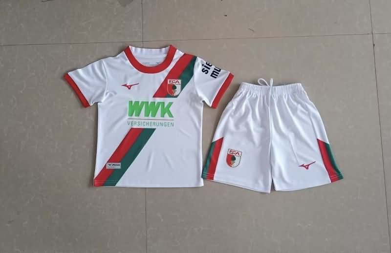 25/26 Augsburg Home Kids Soccer Jersey And Shorts
