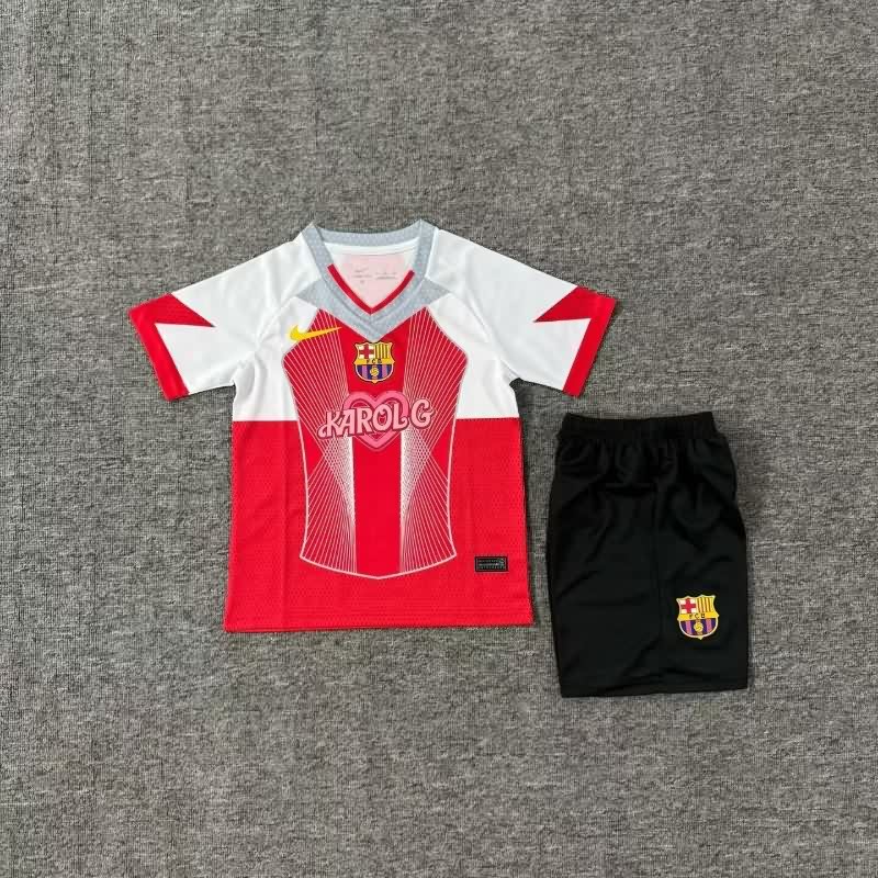 25/26 Barcelona Special Kids Soccer Jersey And Shorts 12