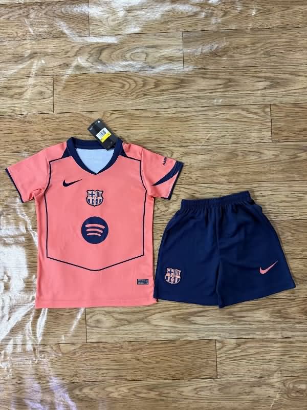 25/26 Barcelona Third Kids Soccer Jersey And Shorts Leaked