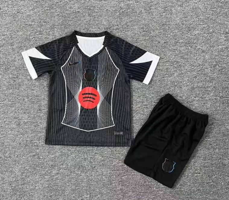 25/26 Barcelona Training Kids Soccer Jersey And Shorts 04
