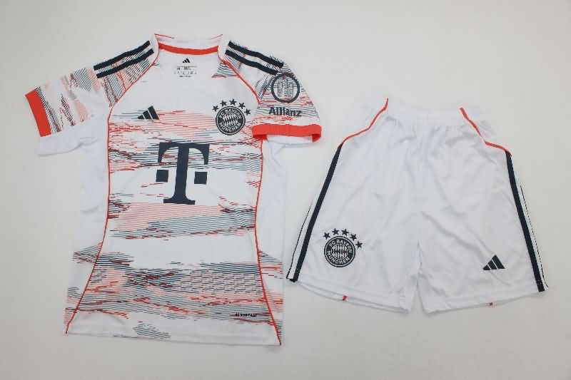 25/26 Bayern Munich Away Kids Soccer Jersey And Shorts