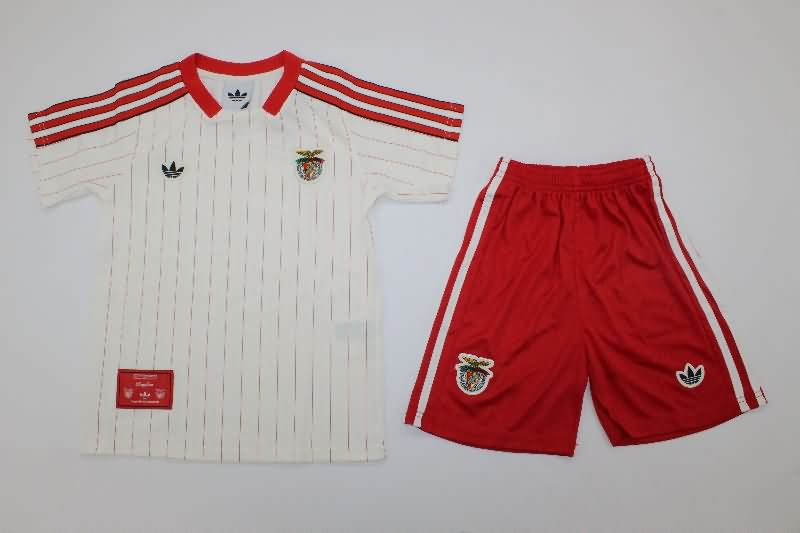 25/26 Benfica Yellow Kids Soccer Jersey And Shorts