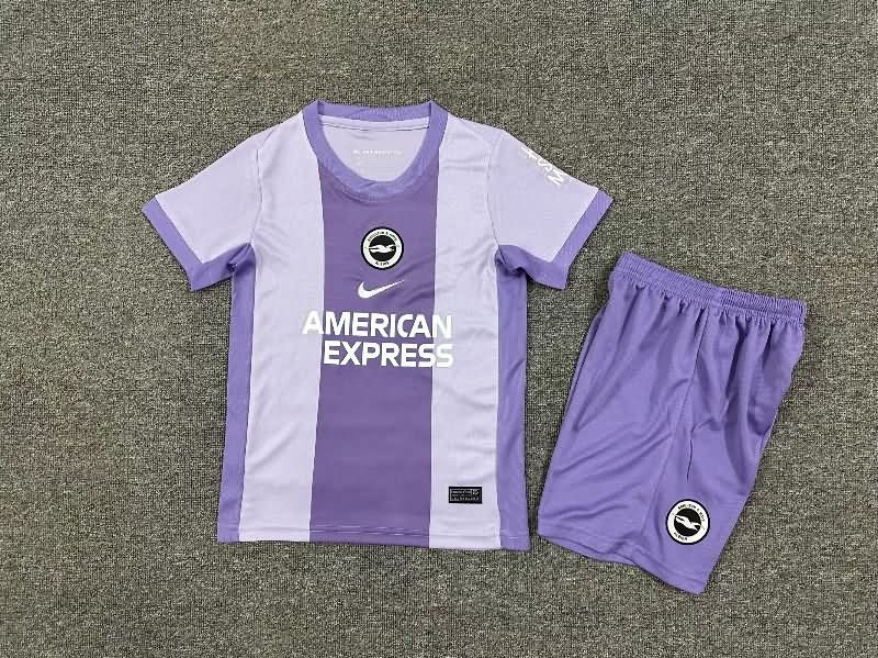 25/26 Brighton Away Kids Soccer Jersey And Shorts