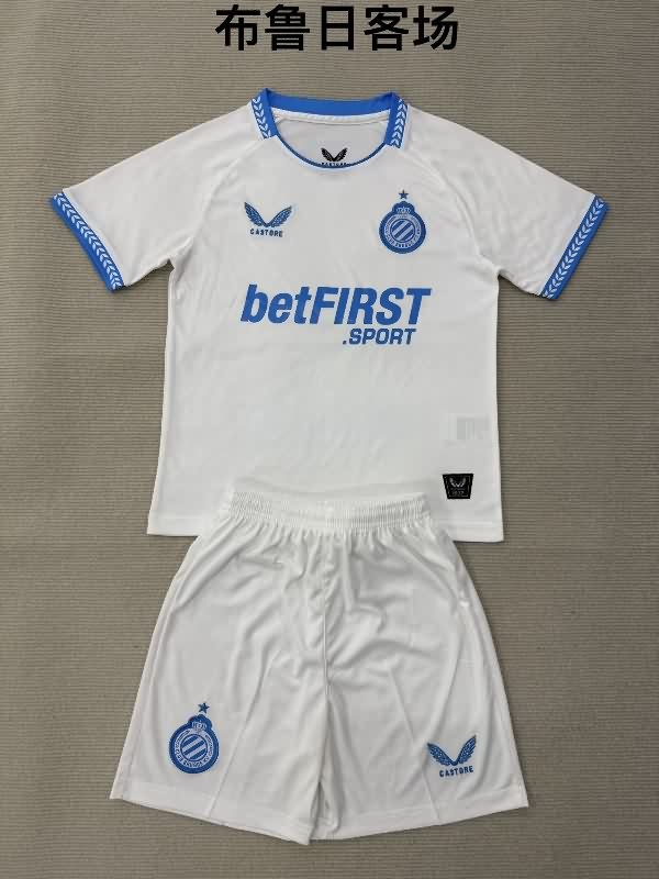 25/26 Brugge Away Kids Soccer Jersey And Shorts