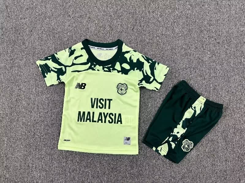 25/26 Cardiff City Away Kids Soccer Jersey And Shorts