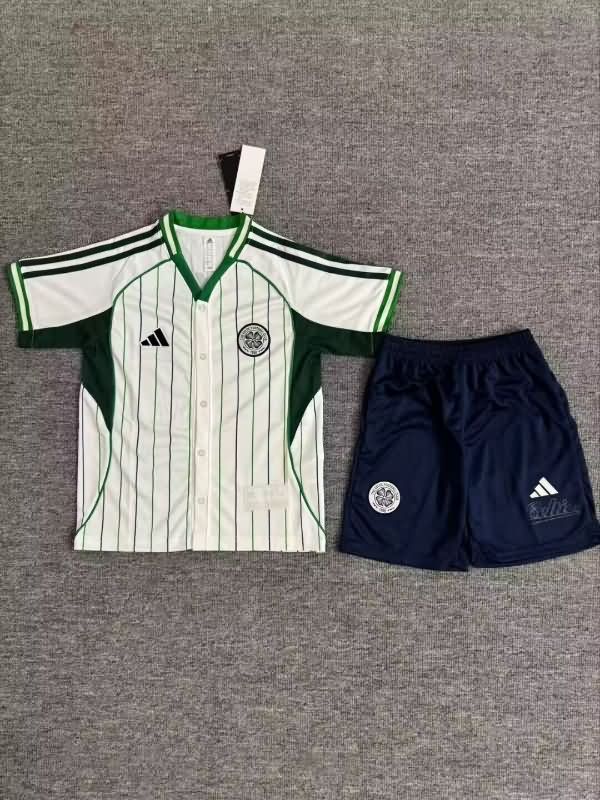 25/26 Celtic Travel Kids Soccer Jersey And Shorts