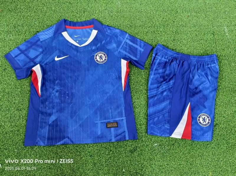 25/26 Chelsea Home Kids Soccer Jersey And Shorts (Player)