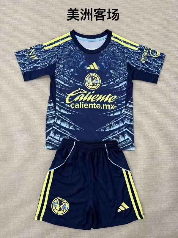 25/26 Club America Away Kids Soccer Jersey And Shorts