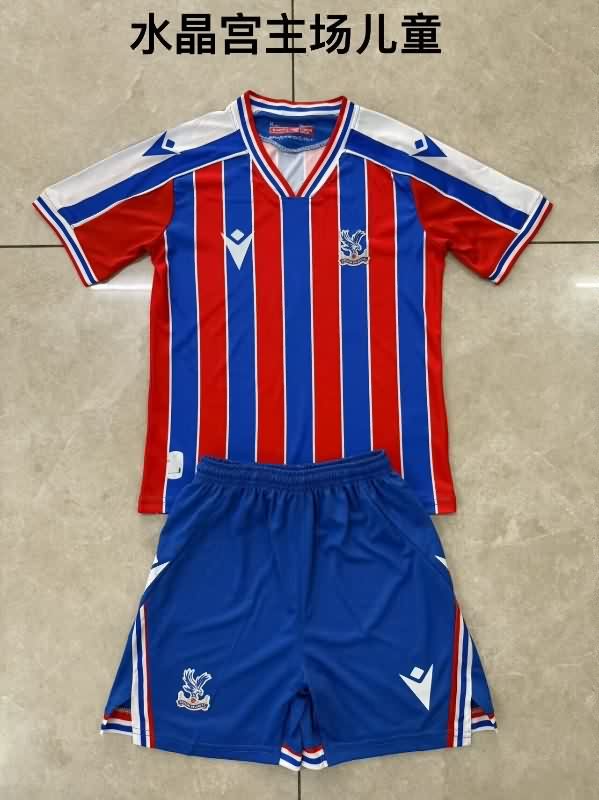 25/26 Crystal Palace Home Kids Soccer Jersey And Shorts