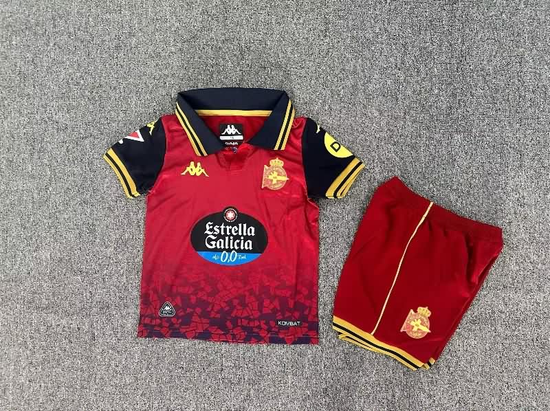 25/26 Deportivo La Coruna Away Kids Soccer Jersey And Shorts