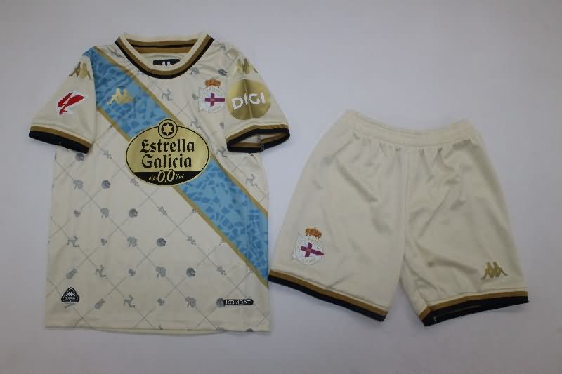 25/26 Deportivo La Coruna Third Kids Soccer Jersey And Shorts
