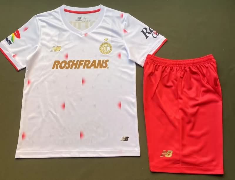 25/26 Deportivo Toluca Away Kids Soccer Jersey And Shorts