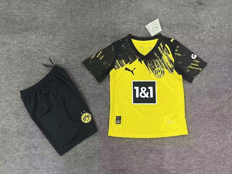 25/26 Dortmund Home Kids Soccer Jersey And Shorts