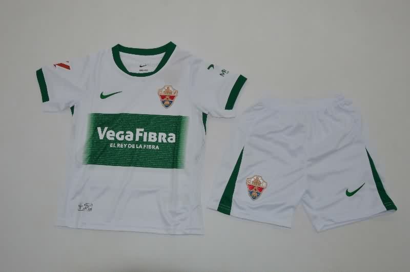 25/26 Elche Home Kids Soccer Jersey And Shorts