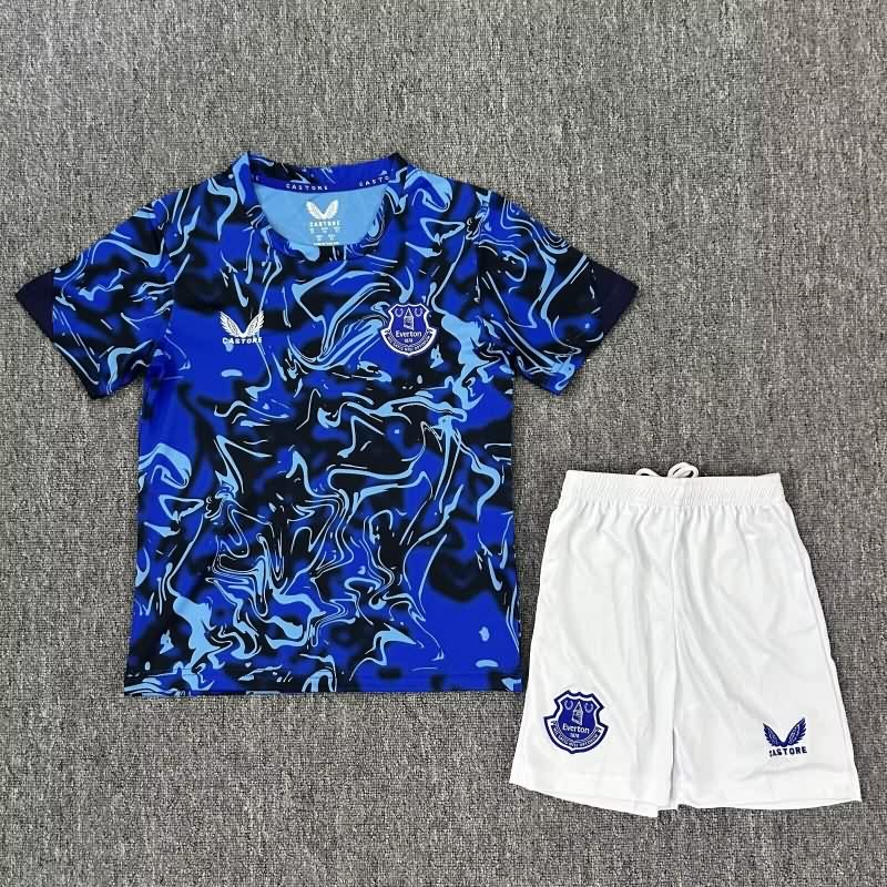 25/26 Everton Training Kids Soccer Jersey And Shorts