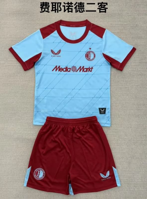 25/26 Feyenoord Third Kids Soccer Jersey And Shorts