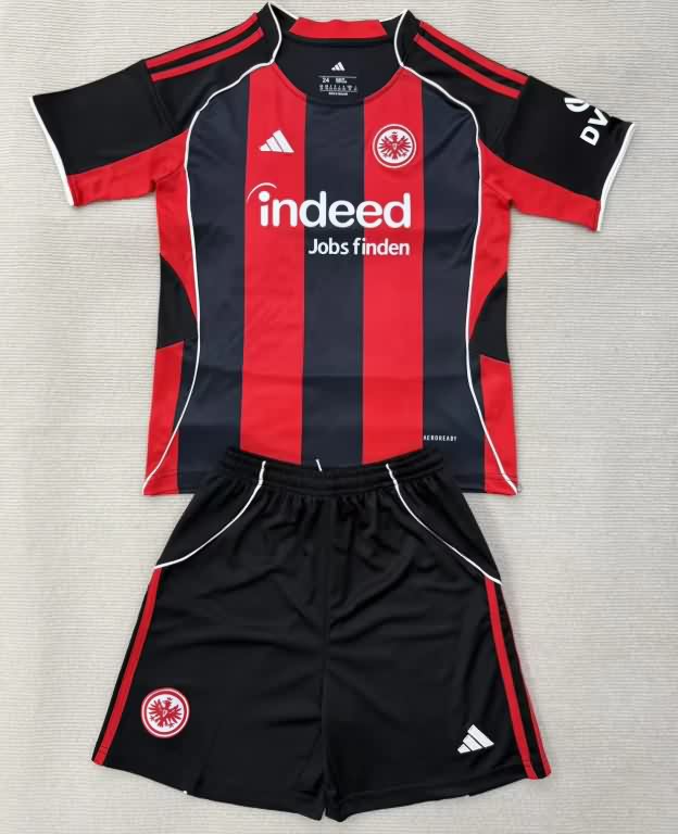 25/26 Frankfurt Home Kids Soccer Jersey And Shorts