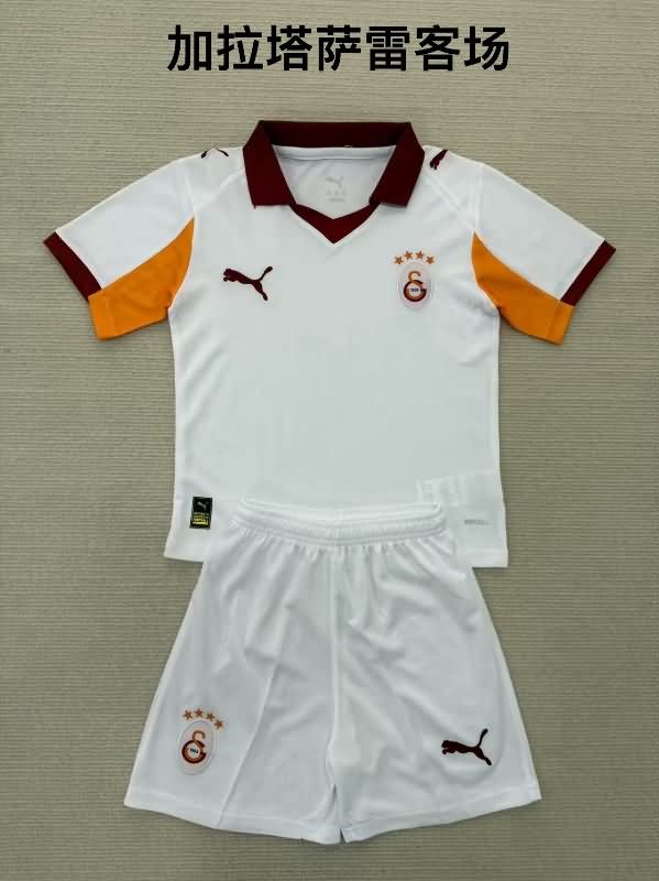 25/26 Galatasaray Away Kids Soccer Jersey And Shorts