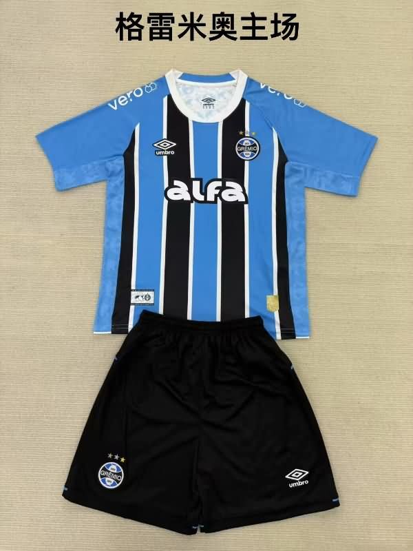 2025 Gremio Home Kids Soccer Jersey And Shorts