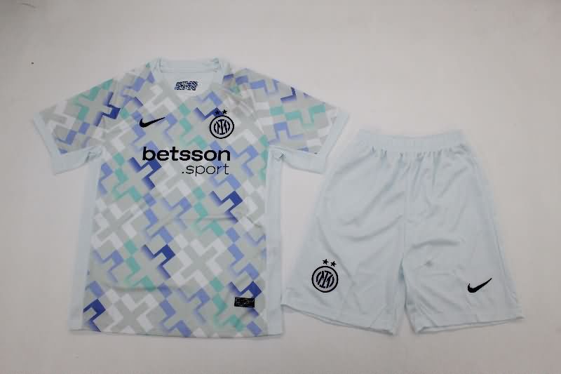 25/26 Inter Milan Away Kids Soccer Jersey And Shorts