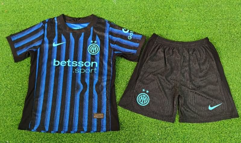 25/26 Inter Milan Home Kids Soccer Jersey And Shorts (Player)