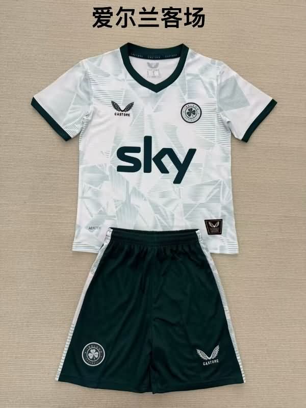2025 Ireland Away Kids Soccer Jersey And Shorts