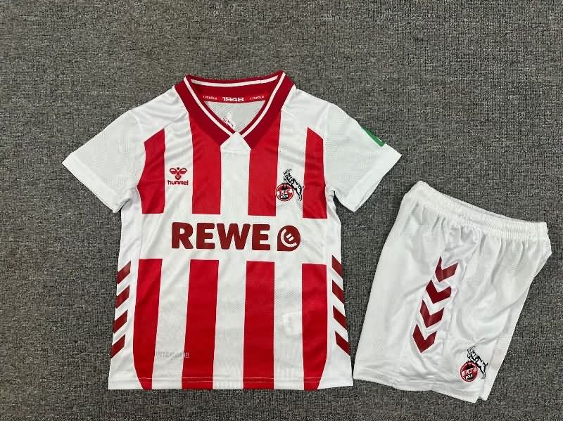 25/26 Koln Home Kids Soccer Jersey And Shorts