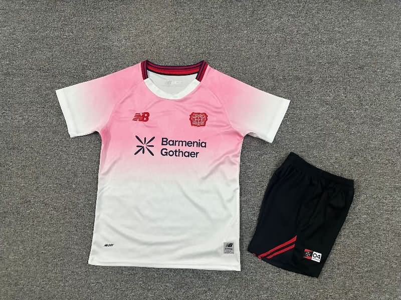 25/26 Leverkusen Away Kids Soccer Jersey And Shorts
