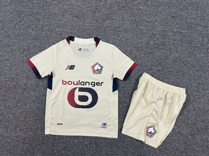25/26 Lille Away Kids Soccer Jersey And Shorts