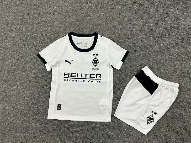 25/26 Monchengladbach Home Kids Soccer Jersey And Shorts