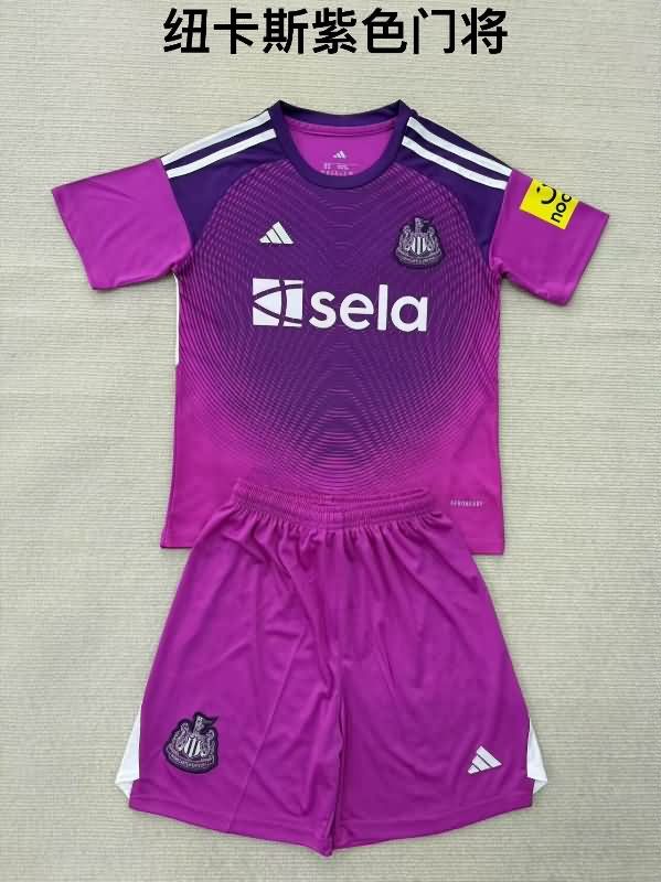 25/26 Newcastle United Goalkeeper Purple Kids Soccer Jersey And Shorts