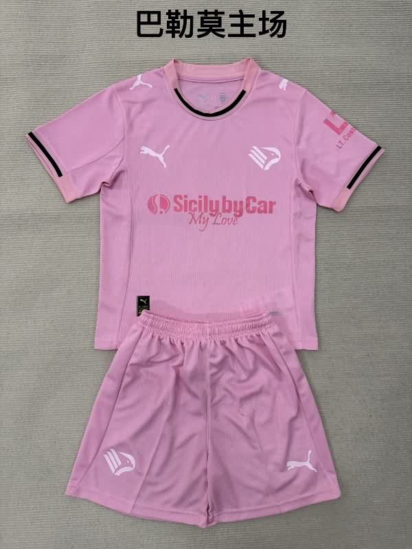 25/26 Palermo Home Kids Soccer Jersey And Shorts