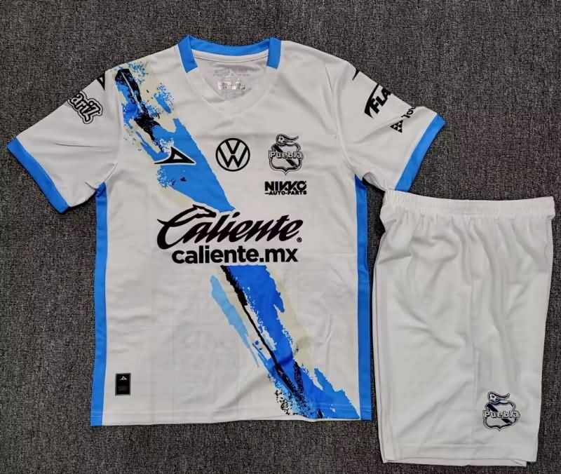 25/26 Puebla Home Kids Soccer Jersey And Shorts