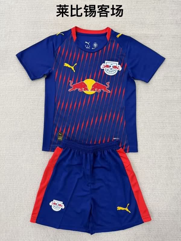 25/26 RB Leipzig Away Kids Soccer Jersey And Shorts
